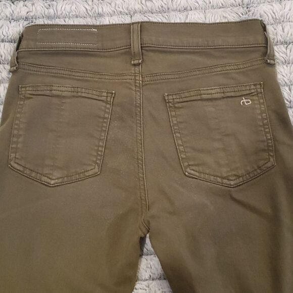 Army green Rag & bone skinny jeans size 25 - Picture 8 of 11